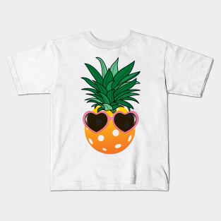 Pickleball pineapple Kids T-Shirt